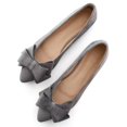 thumbnail image 1 of Zapatillas de ballet SAILING LU Bow-Knot para mujer, ante gris, talla 6.5, 1 of 7