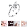 thumbnail image 2 of KAKOWELY Knitting Loop 2PCS Adjustable Swan Shape Knitting Loop Premium Durable Knitting Crochet Ring0.79"X0.79"X0.12", 2 of 4