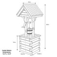 thumbnail image 3 of Shine Company Transitional Cedar Wood Decorative Wishing Well in Beige, 3 of 10