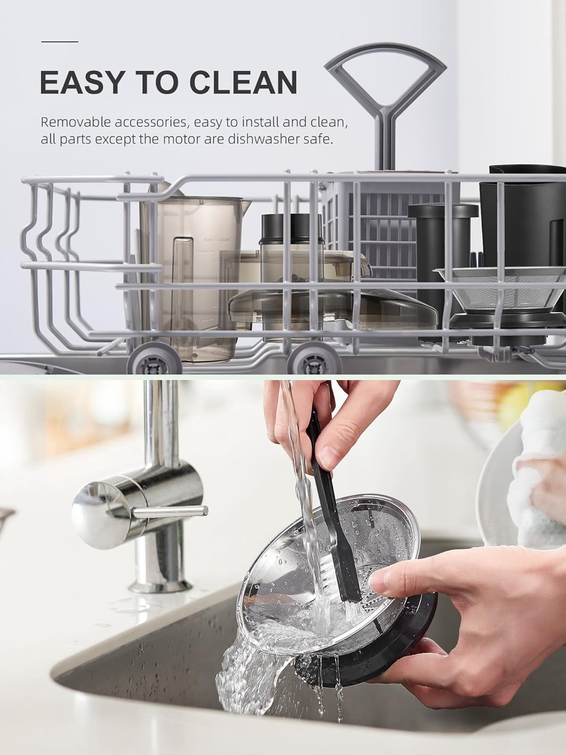 800W Centrifugal Juicer  with 3 Inch Wide Mouth Feed Chute for Fruits Vegetables Easy Clean Stainless Steel