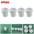 thumbnail image 5 of 4/8pc White Egg Cup Holder Hard Soft Boiled Eggs Holders Cups Kitchen Breakfast, 5 of 6