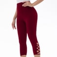 thumbnail image 6 of WQQZJJ Women's Yoga Fitness Pants Summer High Waist Solid Color Slim Leggings Comfortable Soft Cycling Running Capri Pants, 6 of 8