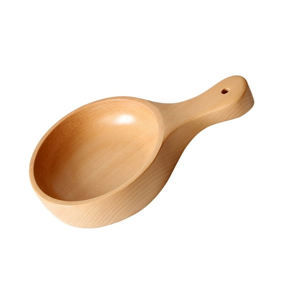 Japanese Style Pickle Bowl Wood Salad Bowl with Handle Fruit Pizza Bowl Scoop Shaped Bowl