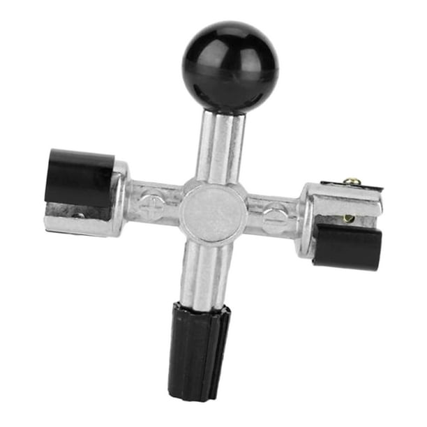 LOVIVER 4 Way Battery Post Terminal Cleaner Aluminium Alloy Brush Corrosion Cleaner Battery Terminal Clamp Reamer for Automotive Accessory