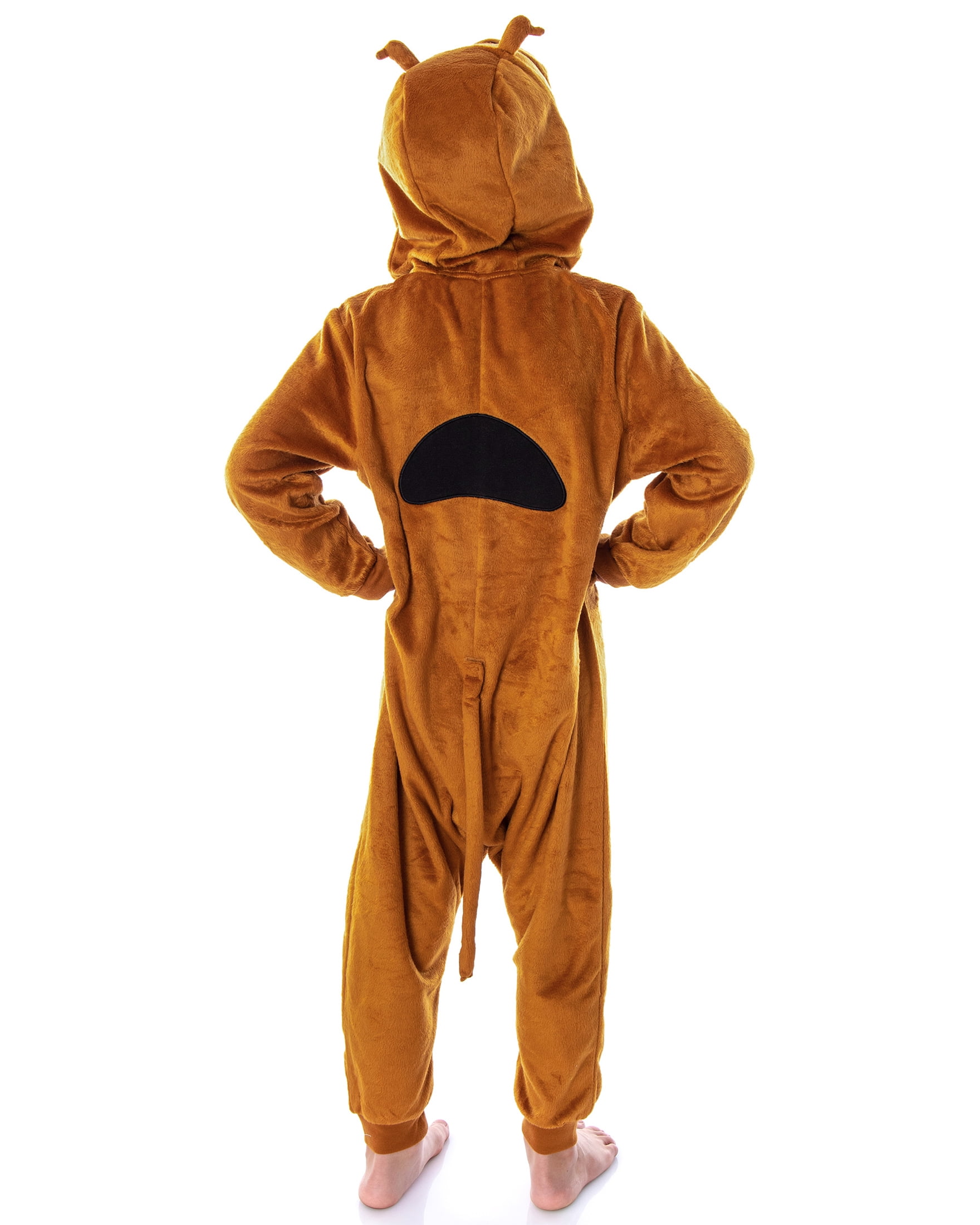 Scooby Doo Girls' Hooded Character Union Suit Lounge One-Piece Pajama Loungewear Sleepwear