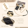 thumbnail image 4 of Women's Leather Shoulder Bag Crossbody Purse with Zipper Pockets Waterproof PU Handbag Unicorn Family, 4 of 7