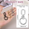 thumbnail image 2 of PATIKIL 2.2" Swivel Snap Hooks with Key Rings, 2Pcs Double Opening Metal Oval Swivel Spring Clasp Clip with O Ring for DIY Crafts Jewelry Lanyard Making, Dark Gray/Silver Tone, 2 of 6