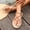 Beige, variant on Women's Non Slip Flat Weaving Sandals Handwoven Rope Straps Jute Textured Sole Adjustable Ankle Strap Boho Beige 36