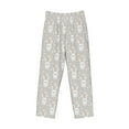 thumbnail image 4 of Goofa Rabbit And Heart Printed Soft Pajama Pants for Men, Wide Leg Comfy Casual Lounge Yoga Pants-Large, 4 of 9