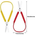 thumbnail image 2 of Loop Scissors Colorful Grip Scissors Loop Handle Self-Opening Scissors Adaptive Cutting Scissors for Children and Adults Special Needs, 8 Inches (3 Packs), 2 of 7
