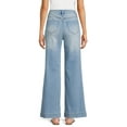 thumbnail image 5 of Time and Tru Women's Wide Leg Jeans with Seam Details, Available in Regular, Short, Long Inseams, Sizes 0-22, 5 of 8