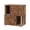 Brown, variant on QinaQin Hidden Litter Box Furniture, Wooden Side Table Cat House with Double Enclosure, Scratching Posts and Storage