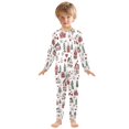 thumbnail image 6 of FORMRS Long Sleeve Top and Pants Pajama Set for Niños 2-Piece Sleepwear, Sizes 18M-8Y, Red Nordic Christmas, 6 of 6