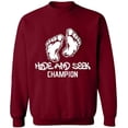 thumbnail image 2 of OXI Crewneck Sweatshirt - Hide And Seek Champion, Basic Casual Sweatshirts for Men's and Women Fleece Sweatshirt Long Sleeve - Cardinal Red 3X-Large, 2 of 2