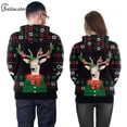 thumbnail image 3 of Sudaderas con capucha de Navidad de alce para hombres y mujeres, jersey con capucha con estampado 3D, ropa de calle suelta informal, sudadera de fiesta, ropa de gran tamaño con bolsillo, 3 of 4