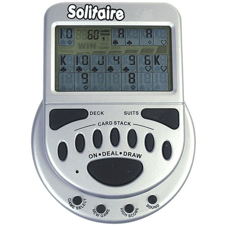 Mega Screen Handheld Solitaire Game - Klondike Style Video Play for Ages (Best Handheld Solitaire Game)