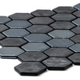 thumbnail image 4 of The Tile Life Eterna Hex Opalo Black Glass Mosaic Floor & Wall Tile, 4 x 4 in, 1-Piece Sample, 4 of 5