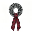 thumbnail image 2 of Christmas Wreath Sash for Front Door Red and Green Buffalo Check Plaid Wreath Sash for Embroidery Monogram, Garland Ribbon Accessories, Xmas Party Yard Doorway Indoor Outdoor Wall, 2 of 10