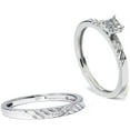 thumbnail image 3 of Pompeii Diamond Engagement Matching Wedding Ring Set 14K White Gold (G/H,I2-I3), 3 of 4