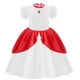 thumbnail image 4 of Vestido de princesa con mangas de burbuja cosidas con encaje, vestido infantil, lindo y exquisito vestido para niñas, 4 of 5