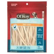 Ol' Roy Rawhide Free Chicken Twist Sticks for Dogs, 50 Count