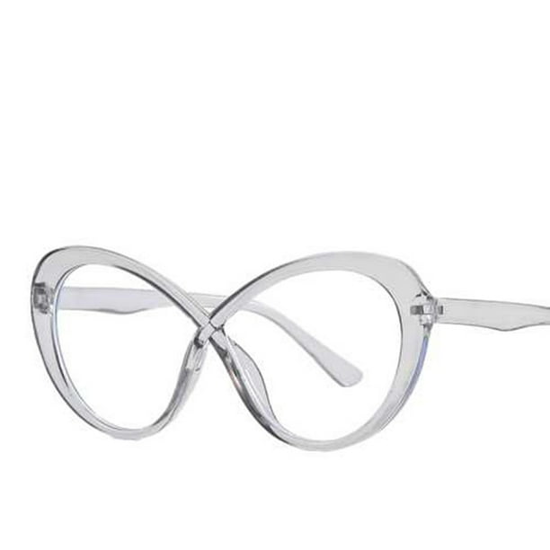 Gafas de espejo planas con degradado azul claro y 8 personalidades para mujer