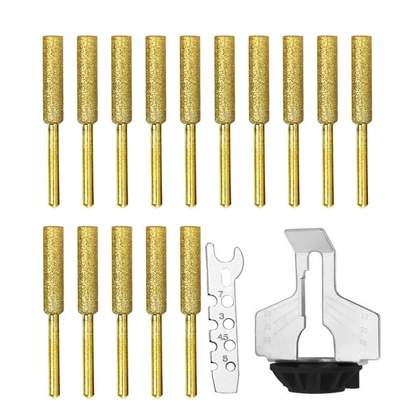 Amoladora De Cadena Afilador de motosierra de diamante de 15 piezasamoladora de cadena cilíndrica de piedra (5,5mm) Tmvgtek Para estrenar