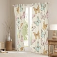 thumbnail image 3 of Butterfly 30%-50% Blackout Curtains Bedroom,Pink Teal Rainbow Butterfly Curtains & Drapes,Animal Butterflies Window Curtains,Rustic Farmhouse Window Treatments, 3 of 6