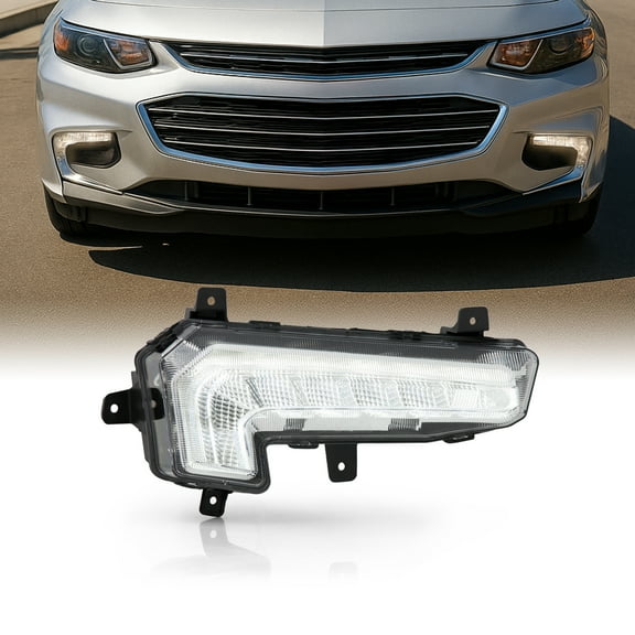 AKKON - Fits 2016 2017 2018 Chevy Malibu DRL LED Front Bumper Driving Lamp Fog Light Passenger Right Replacement