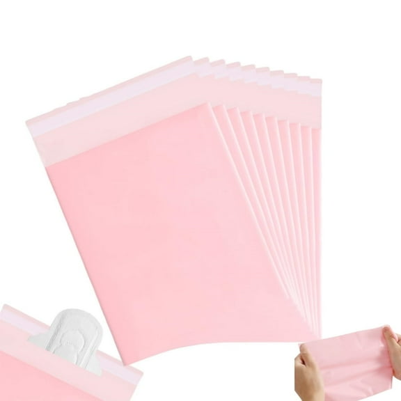 QZS Pink Feminine Hygiene Disposal Bags,11.8x6.7in Feminine Hygiene Period Bags for Tampons,100PackSelf-Sealing Disposal Sanitary Napkins Bags for Home