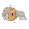 thumbnail image 2 of Vickerman 2.5" x 10 Yards Silver and Gold Tinsel Christmas Ribbon, 2 of 2