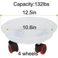 thumbnail image 2 of DEWEL Plant Caddy with Wheels Indoor Outdoor Round Plant Stand Dolly with Caster Wheels Clear Garden Shop Plant Saucer Tray for Home Inner Dia 10in, 2 of 6