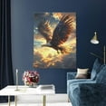 thumbnail image 5 of Kdxio Golden Sky Bald Eagle Pattern Canvas Wall Art 12x16 Inches - Waterproof HD Print Solid Wood Frame for Living Room & Bathroom,Vertical, 5 of 8