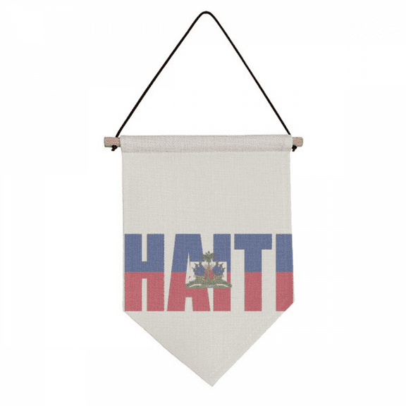 Haiti Country Flag Name Art Deco  Fashion Canvas Flag Hanging Wall Art Decor Banner