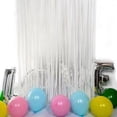 thumbnail image 4 of Zhuge 6pcs Matte Black Tinsel Foil Fringe Curtains Party Decoration, Party Door Wall Streamer Photo Back Drop for Birthday Wedding Engagement Bridal Shower Baby Decoration,39.3*78.7in, 4 of 4