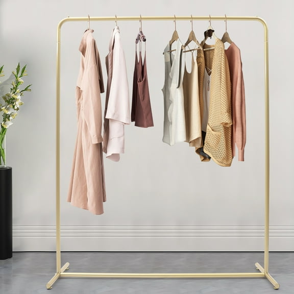 Miumaeov Gold Clothes Rack Metal Freestanding Garment Rack Clothes Display Stand for Home/Clothing Store