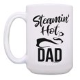 thumbnail image 2 of ThisWear Dad Birthday Mug Steaming Hot Dad 2 Pack Ceramic 15oz Coffee Mug Set Dad, 2 of 4