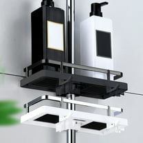 Hanging Shower Caddy Bathroom Organizer, Rustproof Shower Shelf Racks Over Shower Head, No Drilling Inside Bath Shower Rack Shelves Over Showerhead for Shampoo with Soap Hold-er