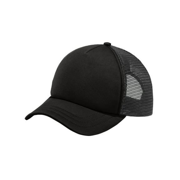 Mafoose Men's 5-Panel Twill Foam Trucker Cap Black/Black