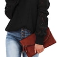 thumbnail image 4 of Suéter De Ganchillo, Suéter De Cuello Redondo Elegante Suéter Suave Transpirable Para El Trabajo De La Vida Diaria ANGGREK Otros, 4 of 6