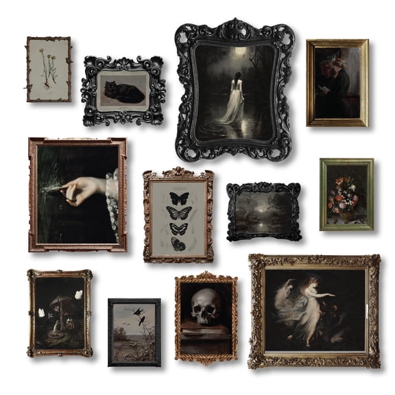 97 Decor Dark Academia 8x10 Victorian Gothic Poster Set, 12 Pieces
