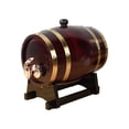 thumbnail image 2 of Barril de vino con soporte, dispensador de barril de madera, decoración portátil con grifo, barril de vino de madera para cerveza, hogar, clubes, , 1L 1 litro, 2 of 9
