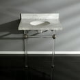 thumbnail image 5 of Kingston Brass KVPB30MA0 Templeton 30" Oval Marble Wall Mounted Bathroom Console - Carrara, 5 of 6