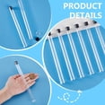 thumbnail image 3 of 6pcs Clear Plastic Storage Tubes 8 Inch with Black Lids Flat Bottom Durable Bead Containers for Crafting Jewelry Supplies Item Storage Clear, 3 of 9