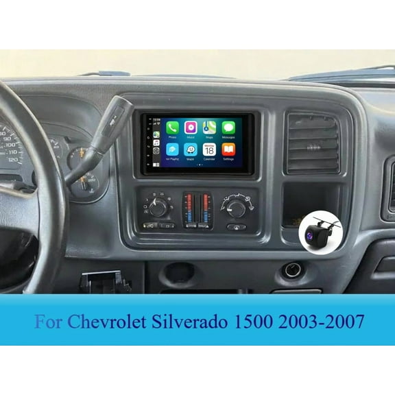 Molaner Android 15 Car Radio for Chevrolet Silverado 1500 2003-2007 Fit for Wireless Carplay&Android Auto with 7 inch IPS Touchscreen Stereo Support Bluetooth/GPS/WiFi, 2 32G