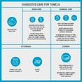 thumbnail image 7 of 510 Design Big Bundle 100% Cotton Quick Dry 12-Piece Bath Towel Set, 28x52"/16x26"/12x12", Indigo, 7 of 7