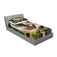 thumbnail image 2 of Ambesonne Animal Fitted Sheet & Pillow Sham Set, Nature Wild Fox Forest, Twin, Multicolor, 2 of 2