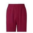 thumbnail image 5 of zaveiop Women's Petite Relaxed-Fit Cozy Lounge Pants - High Rise Wide Leg Soft Stretch Sweatpant with Pockets (Wine, XL), 5 of 5