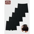 thumbnail image 4 of 5 Pack Plus Size Seamless Mid-Rise Panties Negro Comfortable Breathable, 4 of 5