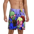 thumbnail image 2 of Alien Invader Zim Men's Short Pajama Pants Lightweight Daily Lounge Shorts Bottoms Sleepwear Cozy Soft Home Pajama Pants Shorts, 2 of 9